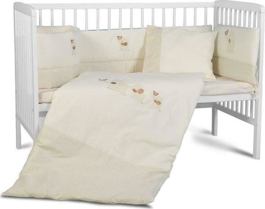 Cangaroo Baby Crib Bedding Set Elephants 7pcs Beige