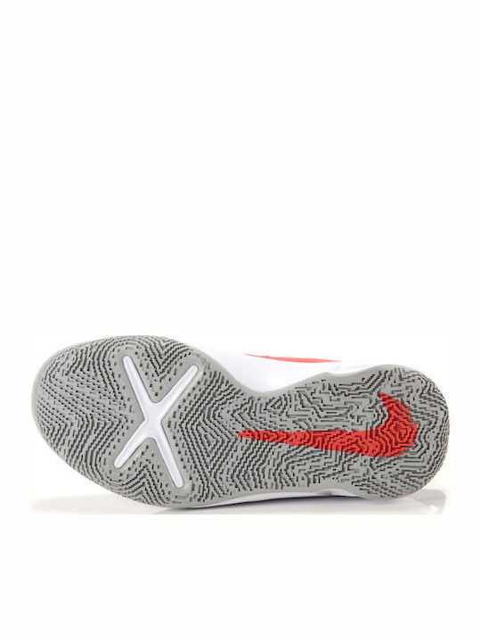 Hustle Team Hustle 10 Kids Sports Shoes Basketball with Laces Light Smoke Grey / Bright Crimson