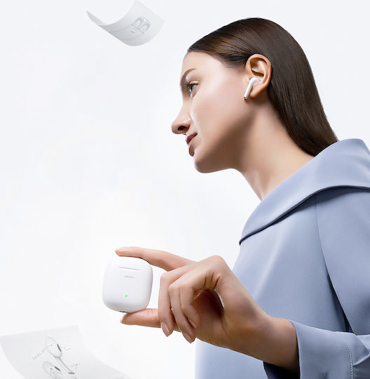 Joyroom JR-T13 Earbud Bluetooth Handsfree Ακουστικά με Αντοχή στον Ιδρώτα και Θήκη Φόρτισης Λευκά