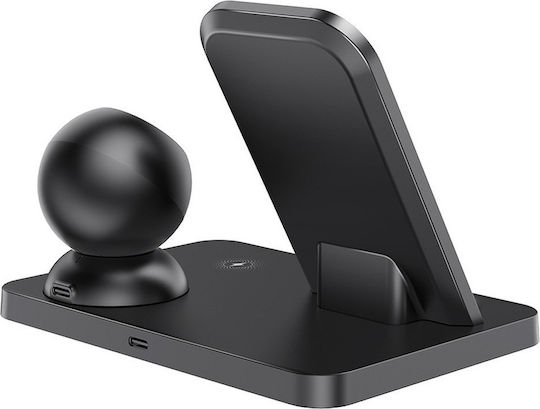 Hoco Kabelloses Ladegerät (Qi Pad) 15W Schwarzs (CW33)
