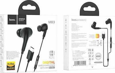 Hoco M83 In-ear Handsfree με Βύσμα USB-C Μαύρο