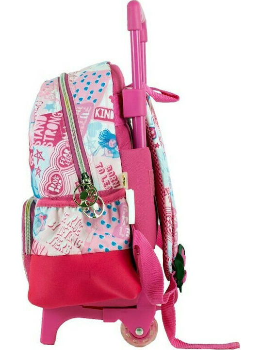 Gim Barbie Girl Barbie Girl Power School Bag Trolley Kindergarten Pink with Water Bottle Holder 12Liters