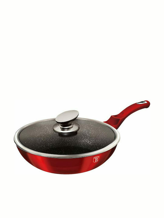 Berlinger Haus Metallic Line Wok with Cap made of Aluminum with Stone Coating 28cm