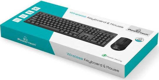 Powertech PT-956 Wireless Keyboard & Mouse Set with Greek Layout