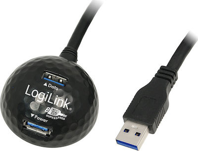 LogiLink USB 3.0 2 Port Hub with USB-A Connection & Charging Port