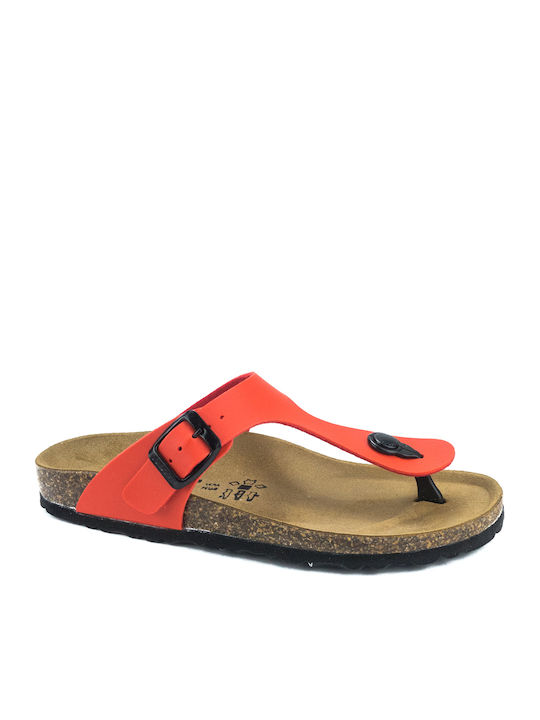 Goldstar 1830 Damen Flache Sandalen in Rot Farbe