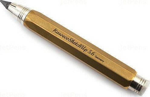 Kaweco Sketch Up Μηχανικό Μολύβι Σχεδίου από Ορείχαλκο 5.6mm με Ξύστρα 1τμχ Κίτρινο