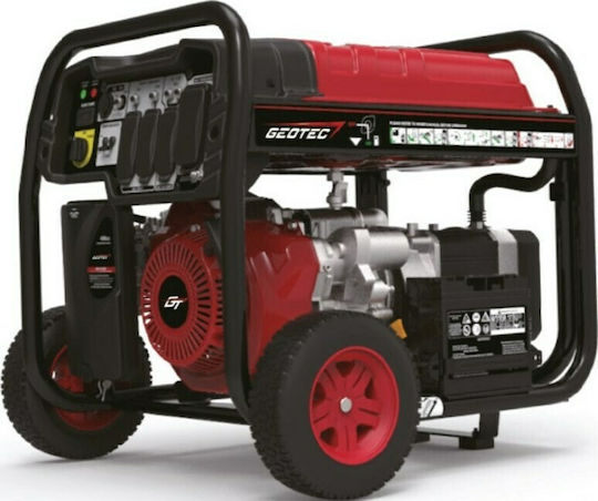 Geotec GTG3500E Generators Benzin mit Kickstart, Rädern und maximaler Leistung 3.5kVA