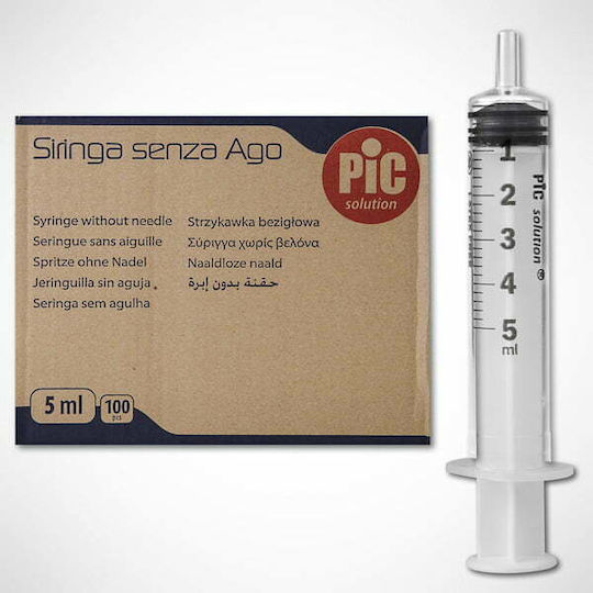 PiC Solution Luer Syringes without Needle 5ml 100pcs