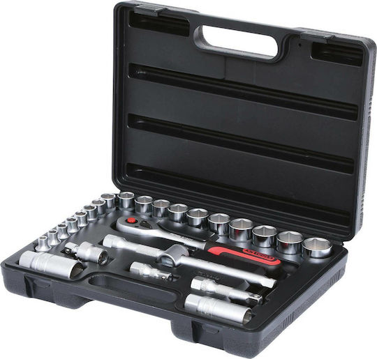Ks Tools Set de chei tubulare și clichet 3\8" 26buc