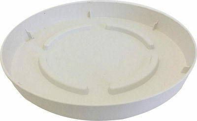 Plastona Roto 22 Round Plate Pot Floral White 18.5x18.5cm