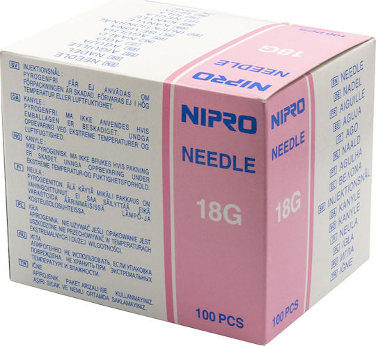 Nipro Needles 18G x 1 1/2" 100pcs