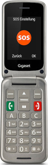 Gigaset GL590 Dual SIM Мобилен Телефон с Големи Бутони Титаниево-Сив