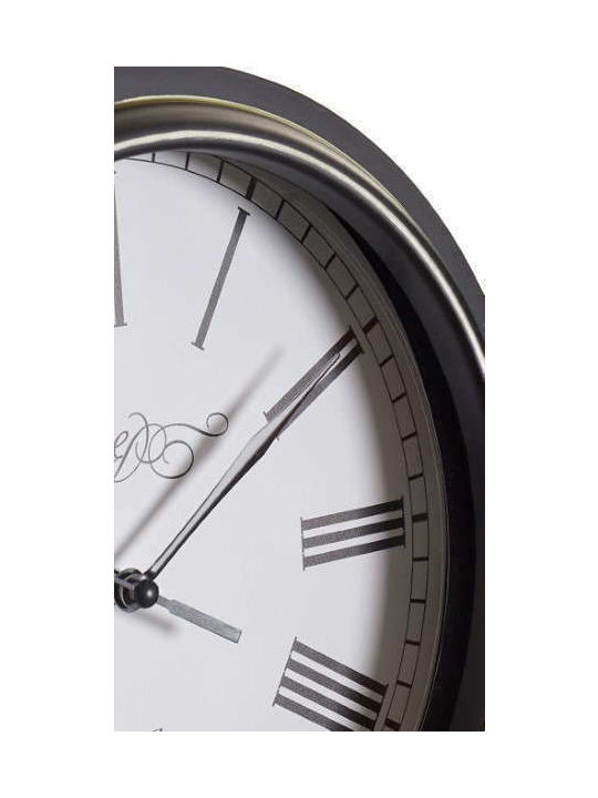 SCHWARZE PVC-GLAS-UHR 25x7,5x25