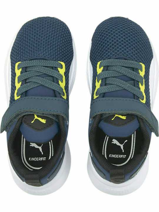 Flyer Runner V Kids Sports Shoes Running with Hoop & Loop Closure Blue