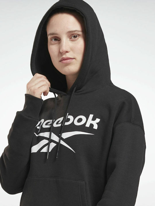 Identity Lang Damen Sweatshirt Kapuzen Schwarz