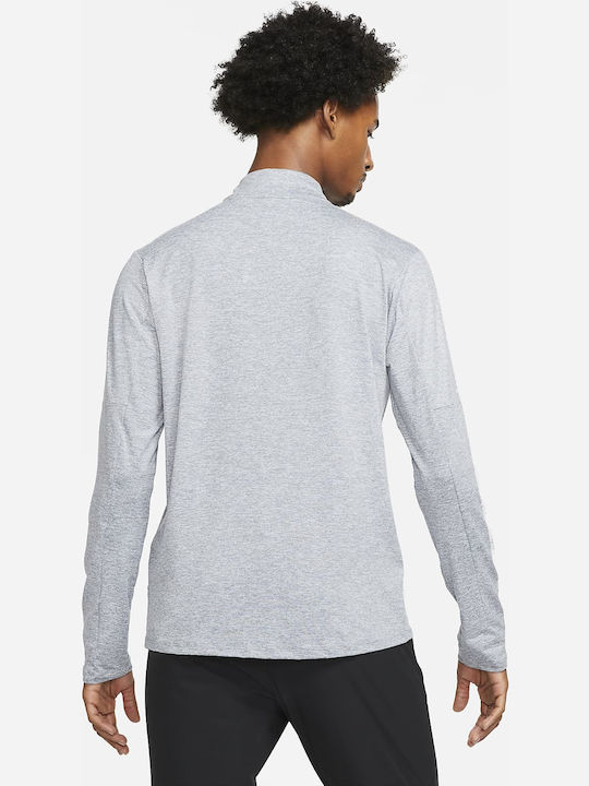 Nike Element Herren Sportliches Langarmshirt Dri-Fit Ausschnitt mit Reißverschluss Gray