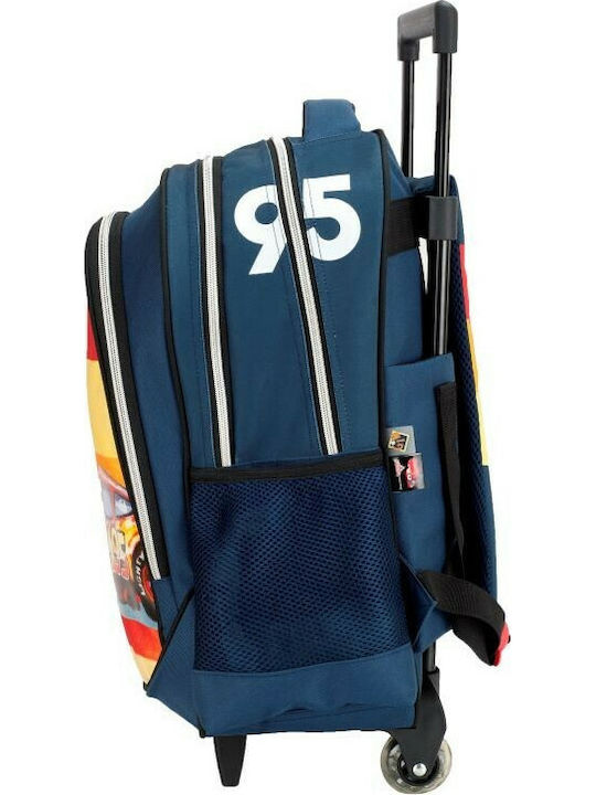 Gim Cars Race Schulranzen Trolley Grundschule Mehrfarbig mit Flaschenhalter 27Liter