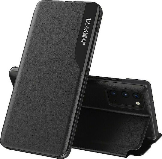 Ancus Smart Flip Book Δερματίνης Μαύρο (Redmi Note 9T)