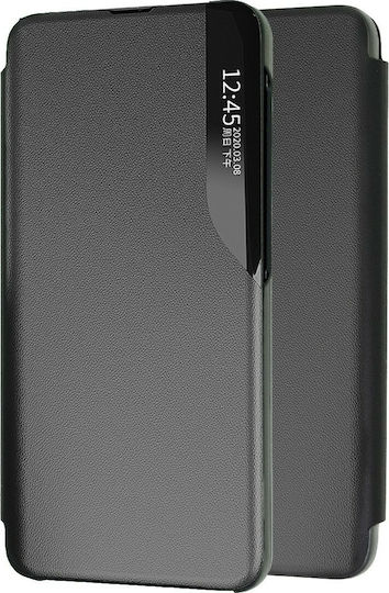 Ancus Smart Flip Book Δερματίνης Μαύρο (Redmi Note 9T)
