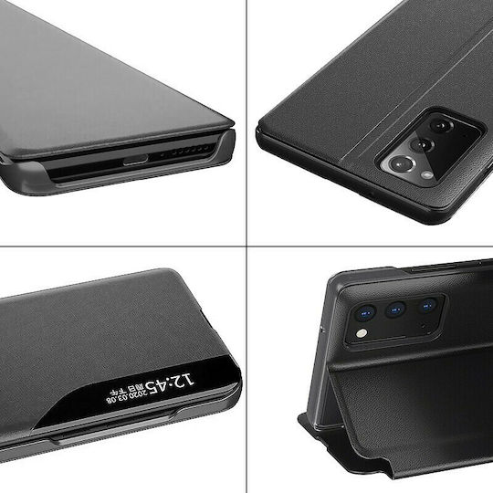 Ancus Smart Flip Book Δερματίνης Μαύρο (Xiaomi Mi 10T Lite)