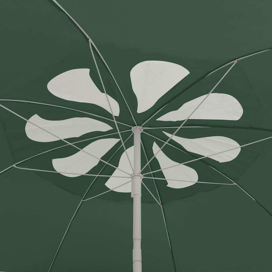 vidaXL Beach Umbrella Diameter 3m Green