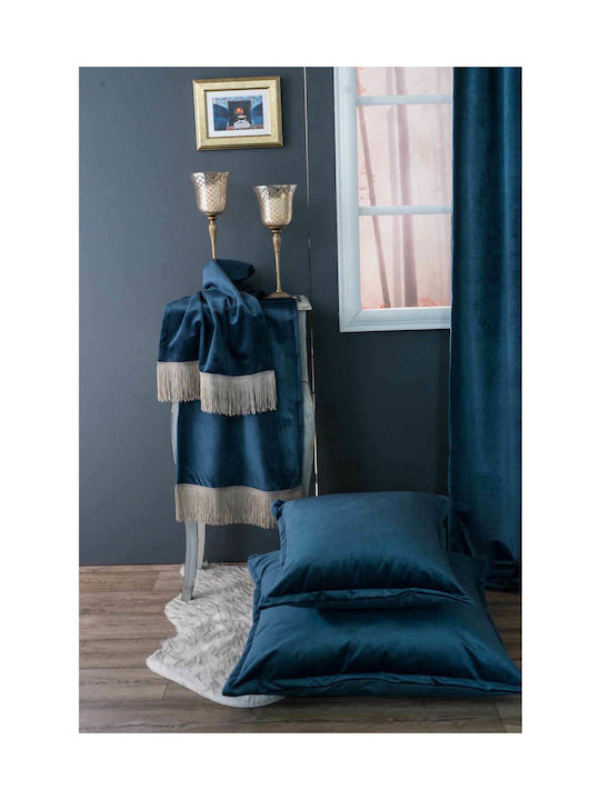 Teoran Decorative Pillow Case Velvet 04 Petrol 45x45cm