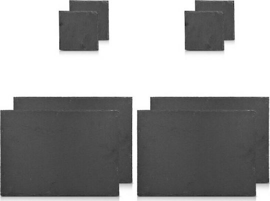 Navaris Stone Serving Platter with Coaster 8pcs