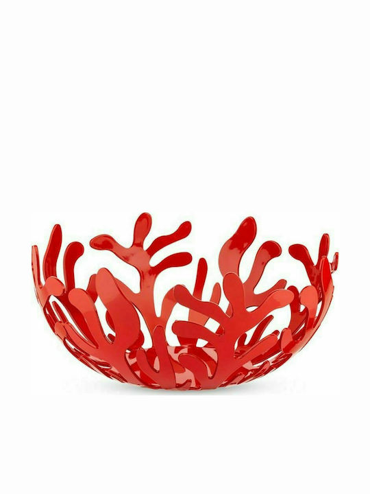 Alessi Mediterraneo Fruit Bowl Metallic Red 21x21x9.5cm