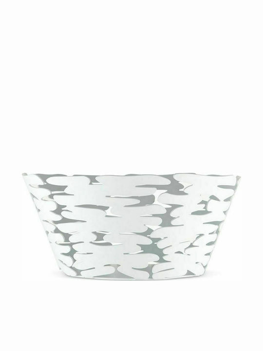 Alessi Barket Fruit Bowl Metallic White 21x21x10cm