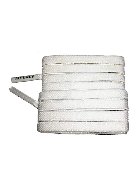 Mr.Lacy Flexies Shoelaces Elastic White 2pcs 110cm
