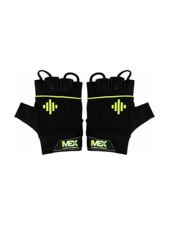 Mex Neon Men's Gym Gloves Black