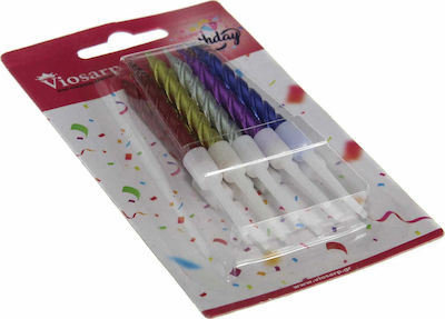 Viosarp Birthday Candle Regular Multicolored 6pcs VC1921