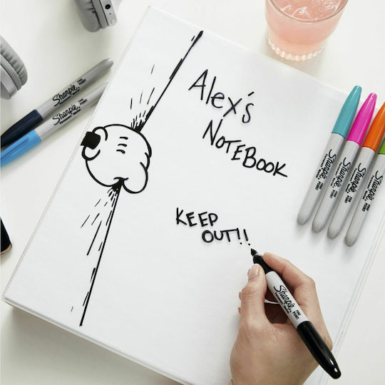 Sharpie Permanent Fine Μαρκαδόροι Σχεδίου 12 Colours Σετ 12 χρώματα
