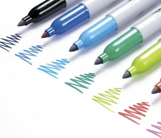 Sharpie Permanent Fine Μαρκαδόροι Σχεδίου 12 Colours Σετ 12 χρώματα