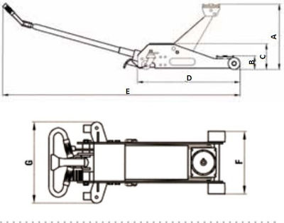 Express Hydraulic Car Jack with Lifting Height up to 35.9cm and Lifting Weight up to 2 Tons ETJ-1422L