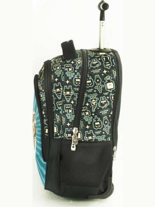No Fear No Fear School Bag Trolley Elementary, Elementary Multicolour with Water Bottle Holder 30Liters