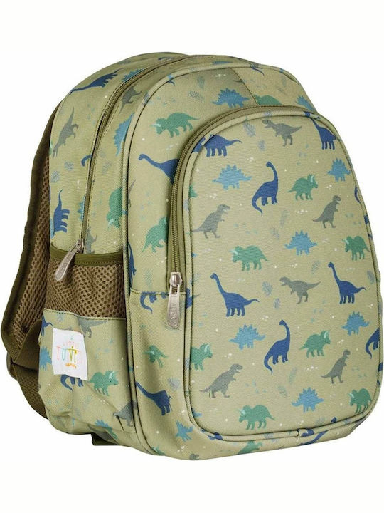 A Little Lovely Company Dinosaurs Schulranzen Rucksack Kindergarten in Grün Farbe 13Es