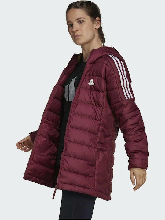 Essentials Down Lungă Jachetă de femei Puffer Victory Crimson