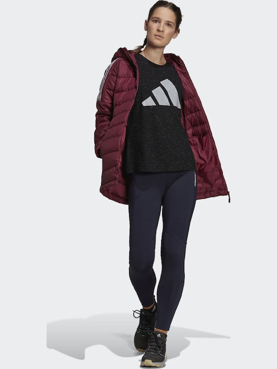 Essentials Down Lungă Jachetă de femei Puffer Victory Crimson