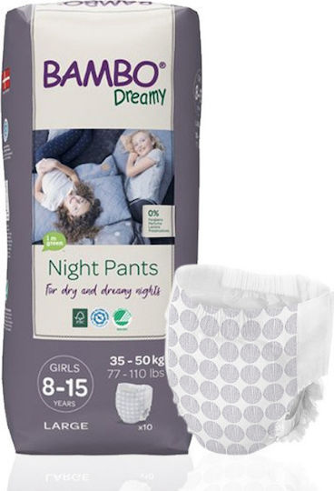 Bambo Nature Πάνες Βρακάκι Bambo Dreamy Girls για 35-50kg 10τμχ