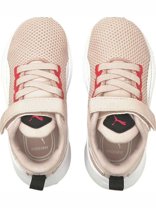 Flyer Runner Kids Sports Shoes Running with Hoop & Loop Closure Pink
