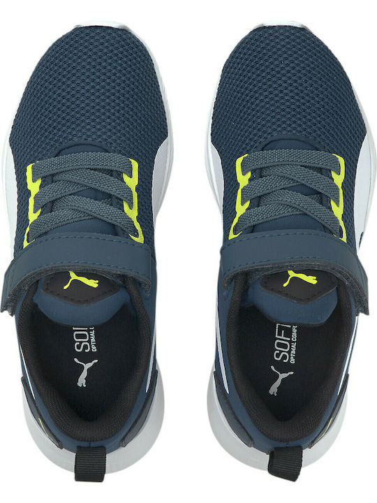 Flyer Runner Kids Sports Shoes Running with Hoop & Loop Closure Blue
