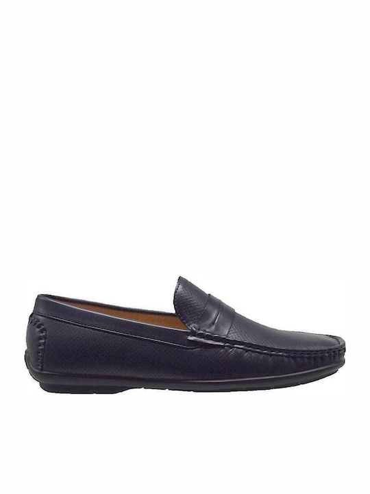 Men's Leather Moccasins Blue