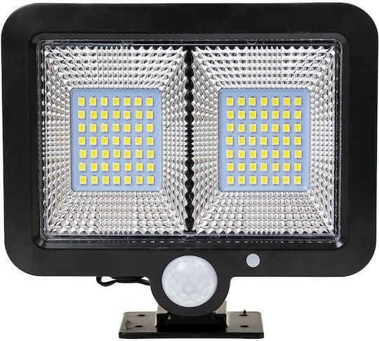 GloboStar Στεγανός Ηλιακός Προβολέας LED 10W Ψυχρό Λευκό 6000K με Αισθητήρα Κίνησης και Φωτοκύτταρο IP65