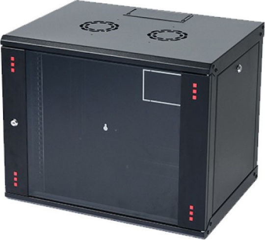 Mirsan Επιτοίχια Καμπίνα Rack 16U 56.5x60x75.5cm Μαύρο WTC16U60MN.01