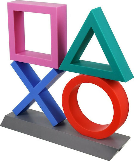 GloboStar LED Kinderprojektorlampe Playstation Icons mit Musterprojektion Mehrfarbig 31.5x7x30εκ.