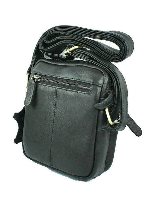 Fetiche Leather Leder Herrentasche Schulter / Crossbody Schwarz