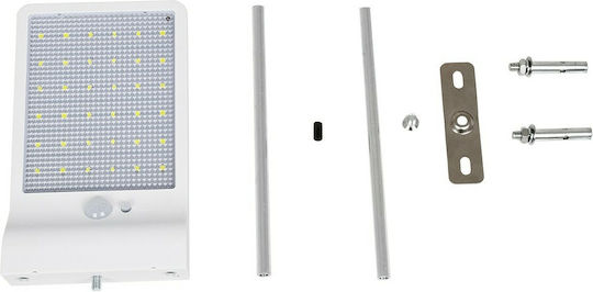 GloboStar Στεγανός Ηλιακός Προβολέας LED 4W Ψυχρό Λευκό 6000K με Αισθητήρα Κίνησης και Φωτοκύτταρο IP65