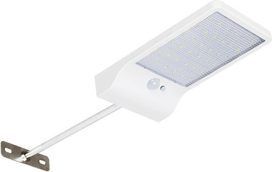 GloboStar Στεγανός Ηλιακός Προβολέας LED 4W Ψυχρό Λευκό 6000K με Αισθητήρα Κίνησης και Φωτοκύτταρο IP65